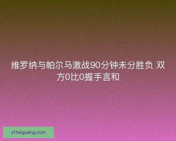 维罗纳与帕尔马激战90分钟未分胜负 双方0比0握手言和 维罗纳与帕尔马激战90分钟未分胜负 双方0比0握手言和